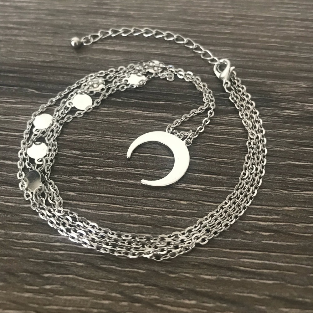 Layered Moon Necklace - Picture 6 of 8